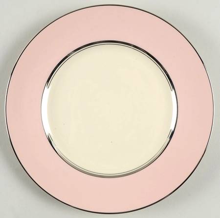 Platinum Petal Pink (Rim) Salad Plate