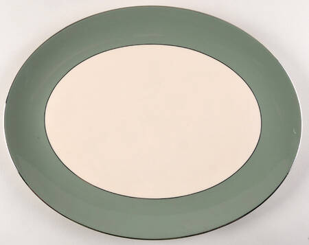 Platinum Sage (Rim & Coupe) 15" Oval Serving Platter