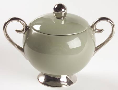 Platinum Sage (Rim & Coupe) Sugar Bowl & Lid