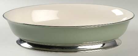 Platinum Sage (Rim & Coupe) 9" Oval Vegetable Bowl