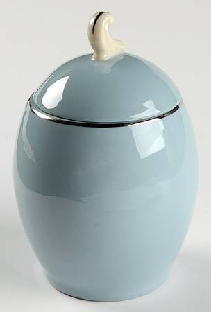 Platinum Strata Blue (Coupe) Sugar Bowl & Lid