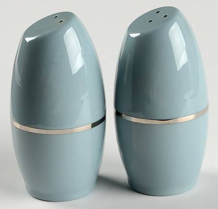 Platinum Strata Blue (Coupe) Salt & Pepper Set