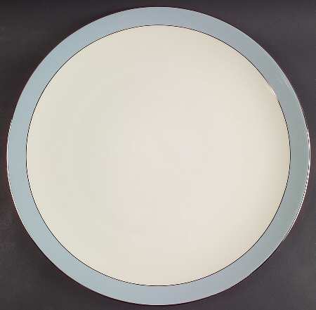 Platinum Strata Blue (Rim) 14" Chop Plate (Round Platter)