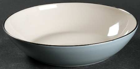 Platinum Strata Blue (Rim) 8" Round Vegetable Bowl
