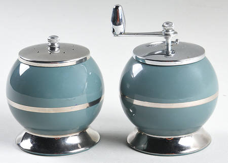 Platinum Teal (Rim) Salt Mill & Pepper Mill Set (SALMM1 & PEMM1)