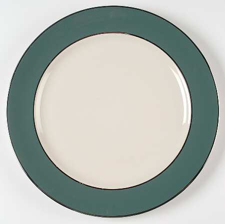 Platinum Teal (Rim) 13" Chop Plate (Round Platter)