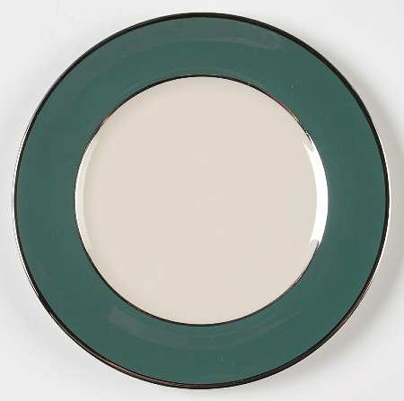Platinum Teal (Rim) Bread & Butter Plate
