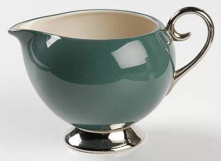 Platinum Teal (Rim) Creamer