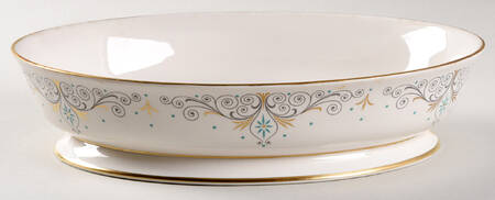 Quaintance (Gold) 9" Oval Vegetable Bowl