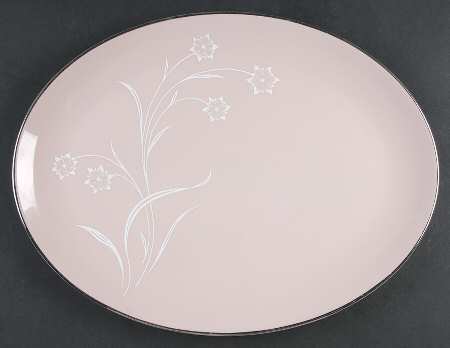 Reverie Rose 14" Oval Serving Platter