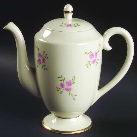 Rosebud Coffee Pot & Lid