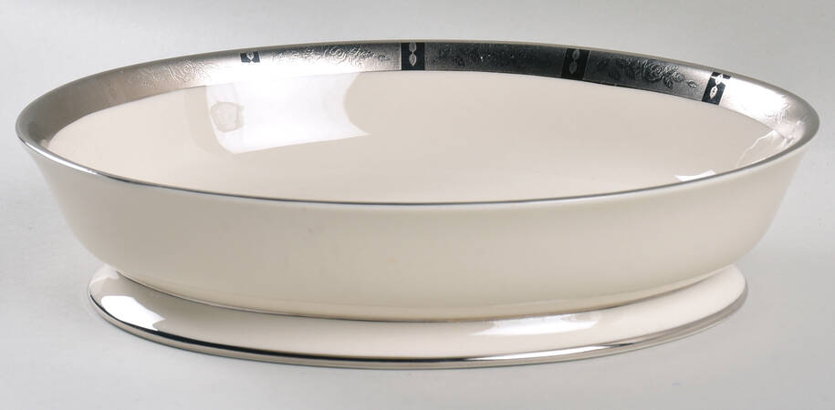 Rose Tapestry No Color Band (Rim&Coupe) 9" Oval Vegetable Bowl