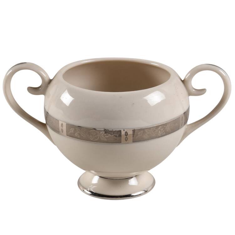 Rose Tapestry No Color Band (Rim&Coupe) Sugar Bowl No Lid