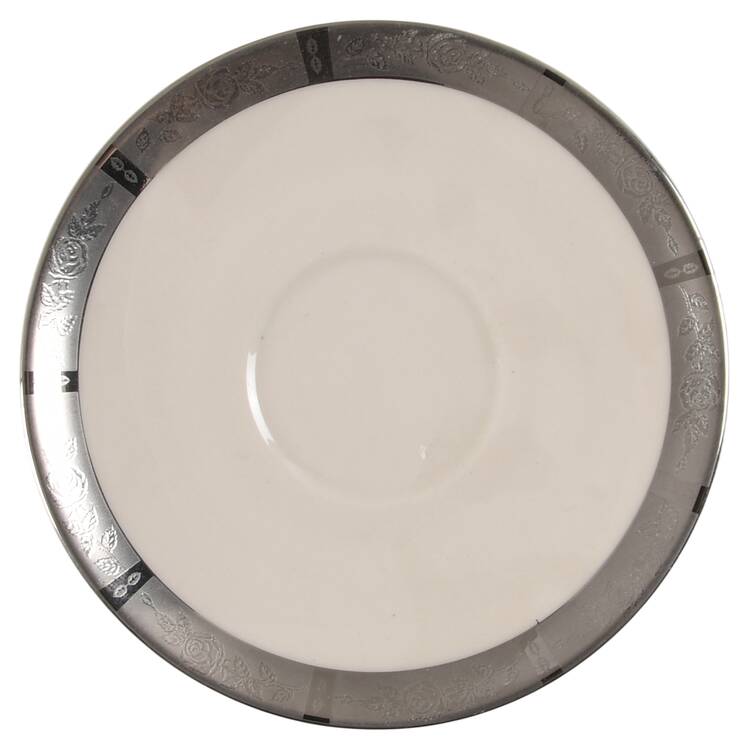 Rose Tapestry No Color Band (Rim&Coupe) Saucer for Irish Coffee Cup
