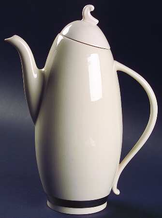 Rose Tapestry No Color Band (Rim&Coupe) Coffee Pot & Lid