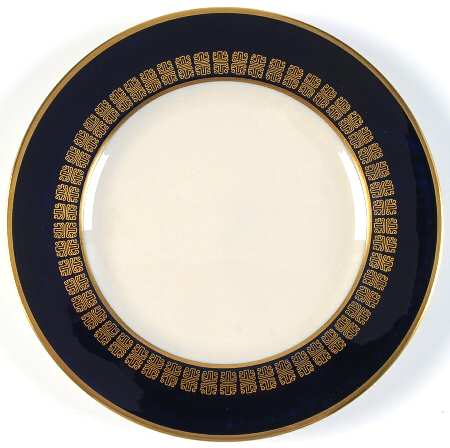 Script Cobalt Blue Salad Plate