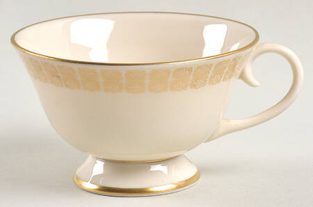 Script Gold Footed Cup