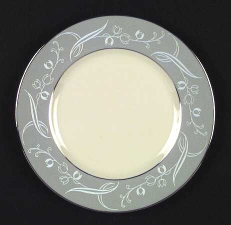 Snow Tulip Gray (Rim & Coupe) Salad Plate