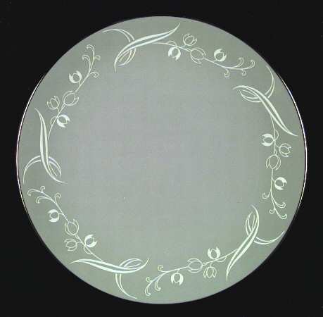 Snow Tulip Gray (Rim & Coupe) Coupe Dinner Plate