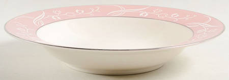 Snow Tulip Pink (Rim & Coupe) Rim Soup Bowl