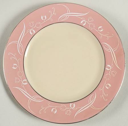 Snow Tulip Pink (Rim & Coupe) Bread & Butter Plate
