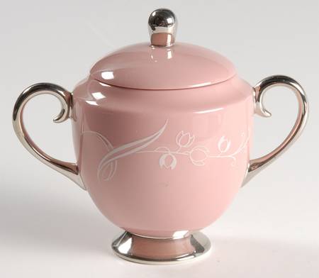 Snow Tulip Pink (Rim & Coupe) Mini Sugar Bowl & Lid