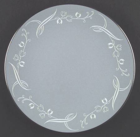 Snow Tulip Strata Blue (Rim & Coupe) Coupe Salad Plate