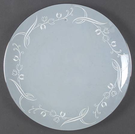 Snow Tulip Strata Blue (Rim & Coupe) Coupe Dinner Plate