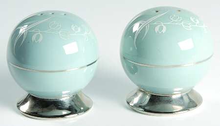 Snow Tulip Strata Blue (Rim & Coupe) Salt & Pepper Set