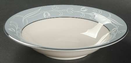 Snow Tulip Strata Blue (Rim & Coupe) Rim Fruit/Dessert (Sauce) Bowl
