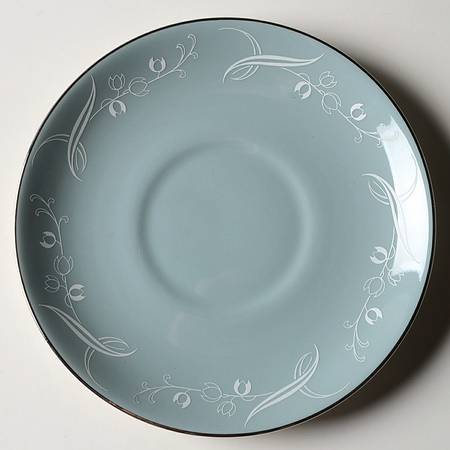 Snow Tulip Strata Blue (Rim & Coupe) Saucer for Cream Soup Bowl