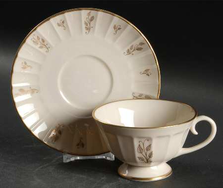 Sorrento Gold Design Footed Cup & Saucer Set