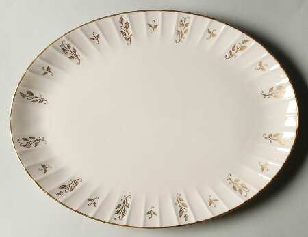 Sorrento Gold Design 14" Oval Serving Platter