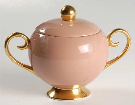 Sylvan-California Coral (Rim) Sugar Bowl & Lid