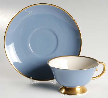 Sylvan-California Dutch Blue (Rim) Footed Cup & Saucer Set