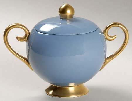 Sylvan-California Dutch Blue (Rim) Sugar Bowl & Lid