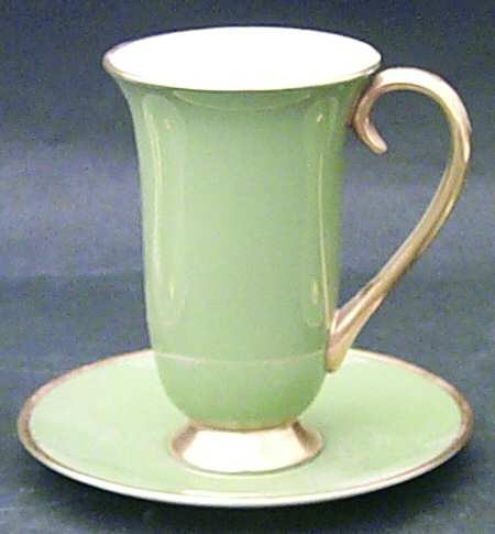 Sylvan-California Sage Green (Rim) Irish Coffee Cup and Saucer Set