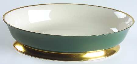 Sylvan-California Teal Green (Rim) 9" Oval Vegetable Bowl
