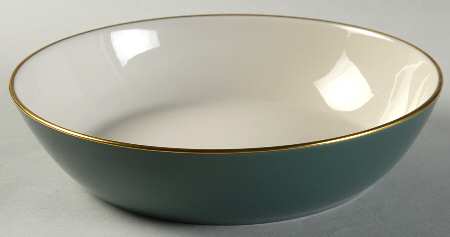 Sylvan-California Teal Green (Rim) 8" Round Vegetable Bowl