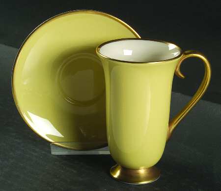 Sylvan-California-Yellow (Rim & Coupe) Irish Coffee Cup and Saucer Set