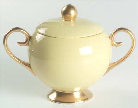 Sylvan-California-Yellow (Rim & Coupe) Sugar Bowl & Lid