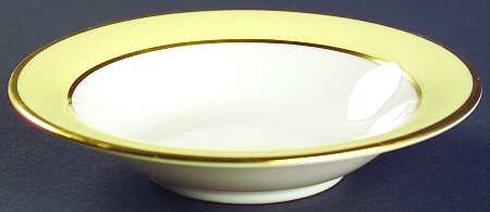 Sylvan-California-Yellow (Rim & Coupe) Rim Fruit/Dessert (Sauce) Bowl