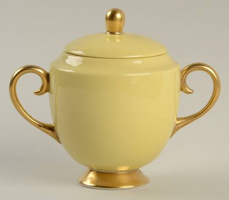 Sylvan-California-Yellow (Rim & Coupe) Mini Sugar Bowl & Lid