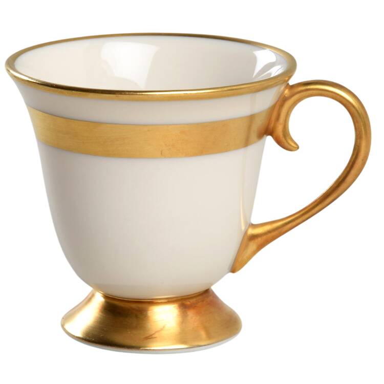 Theme (Wide Gold, Rim & Coupe) Footed Demitasse Cup