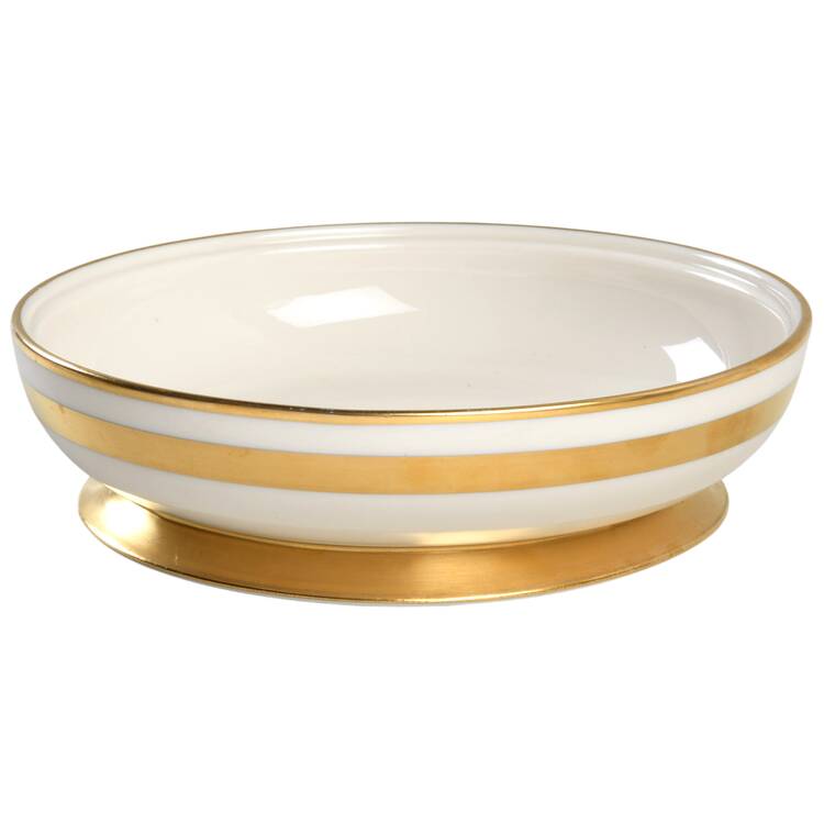 Theme (Wide Gold, Rim & Coupe) Round Vegetable No Lid