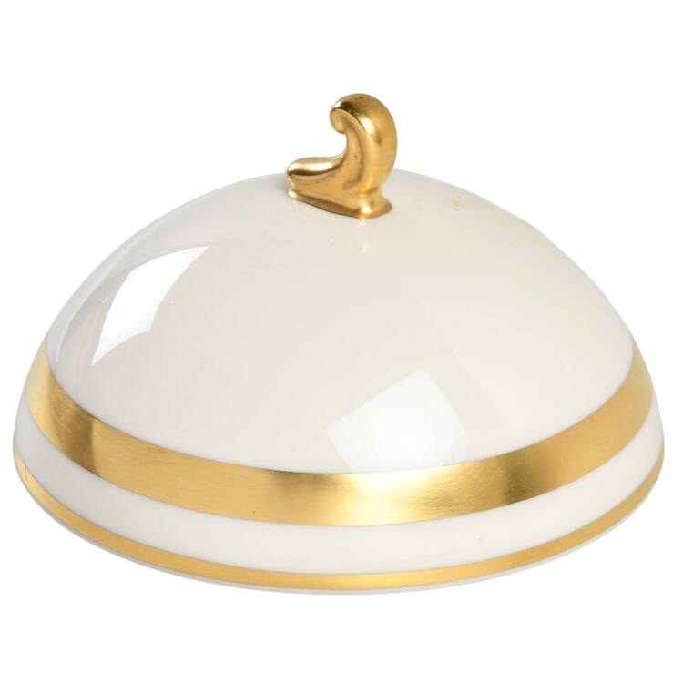 Theme (Wide Gold, Rim & Coupe) Lid for Round Butter