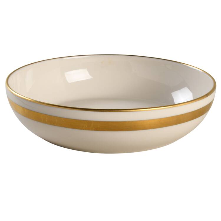 Theme (Wide Gold, Rim & Coupe) 8" Round Vegetable Bowl