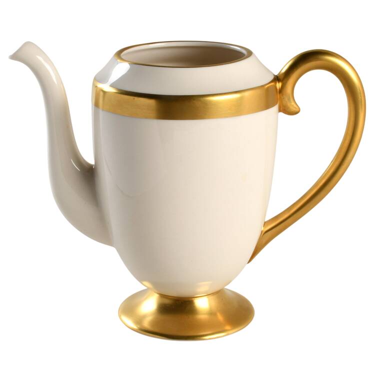 Theme (Wide Gold, Rim & Coupe) Coffee Pot No Lid