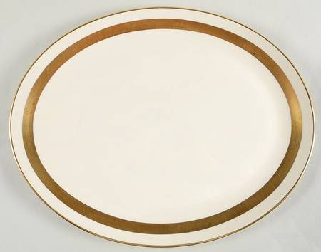 Theme (Wide Gold, Rim & Coupe) 16" Oval Serving Platter