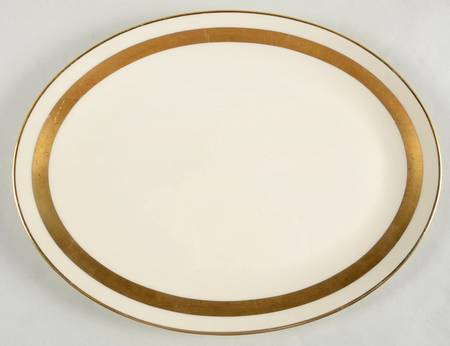 Theme (Wide Gold, Rim & Coupe) 14" Oval Serving Platter